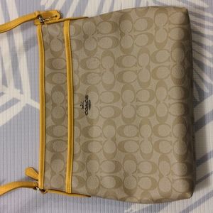 Coach crossbody yellow bag